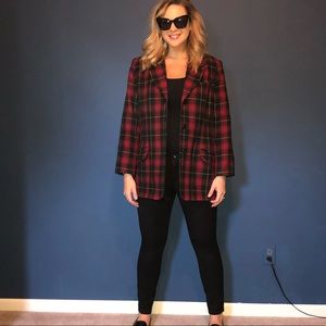 Plaid Christmas blazer